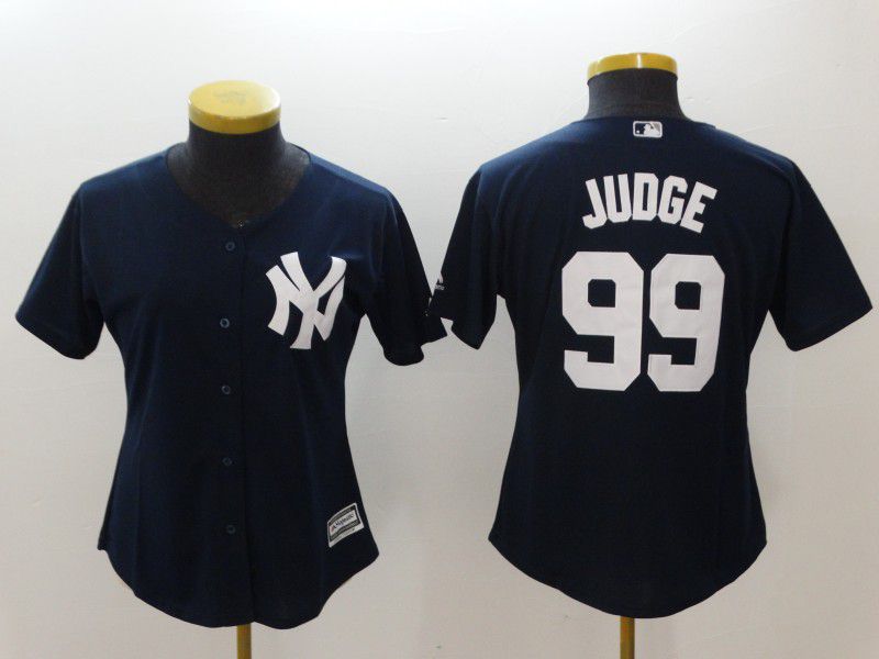 Women New York Yankees 99 Judge Blue MLB Jerseys